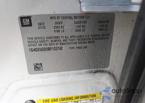 2011 Buick Lacrosse Cxs z USA, uszkodzony, nr VIN 1G4GE5GD3BF133742